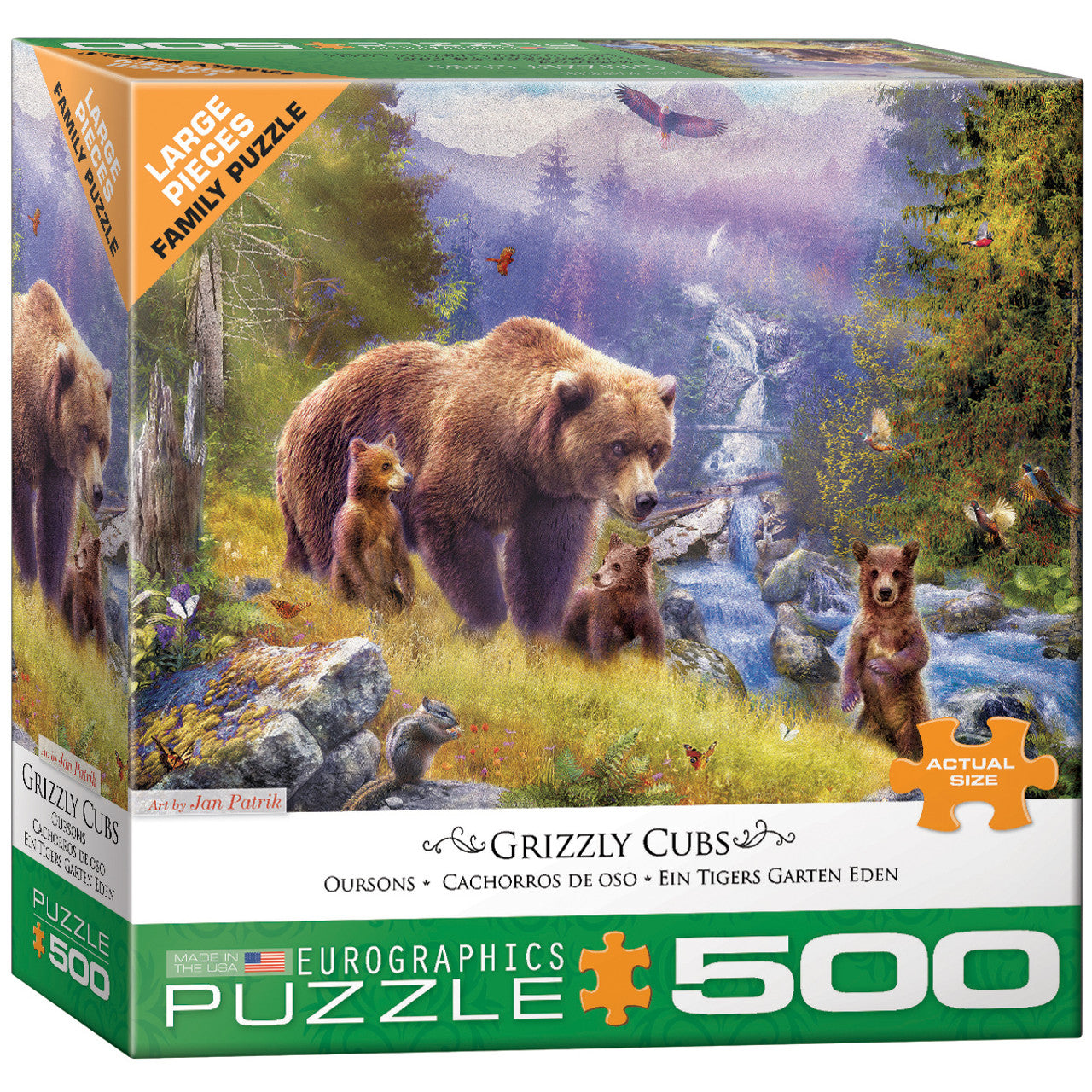 500pc Grizzly Cubs Puzzle