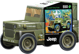 Military Jeep Puzzle 550pc Puzzle Tin