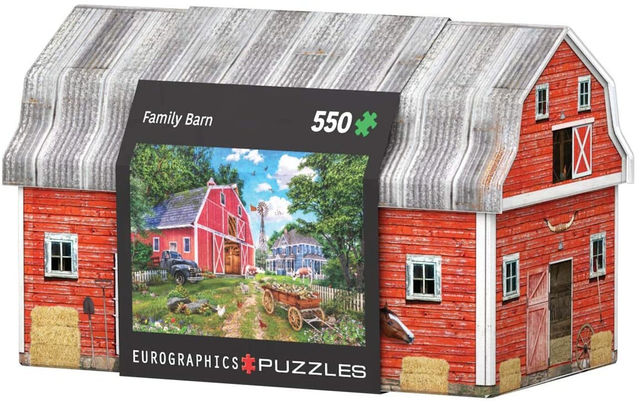 550pc Holiday Barn Puzzle Tin