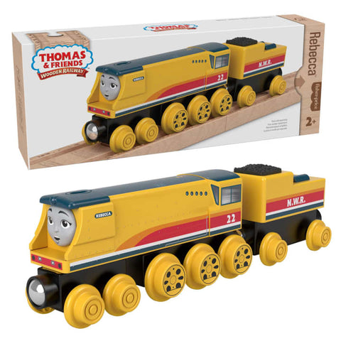 Thomas & Friends Wooden Railway Rebecca Train, Engine And Coal Car