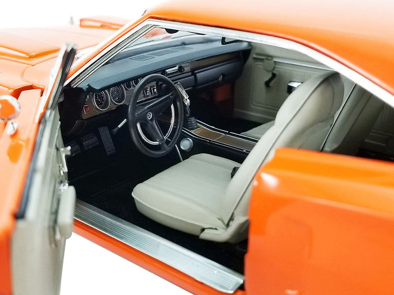 Interior view of a 1970 Dodge Coronet Super Bee diecast model.