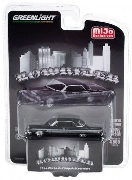 1/64 1964 Chevrolet Impala SS Black Low Riders Black Metallic with Graphics "Mijo Exclusives" Series