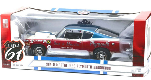 1/18 1968 Plymouth Barracuda "Sox & Martin"