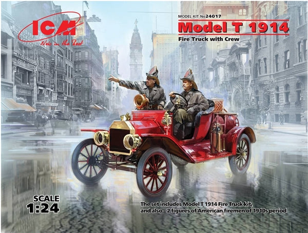 1/24 1914 Model T Firetruck with Crew