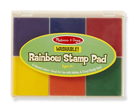 Rainbow Stamp Pad - 6 Washable Inks