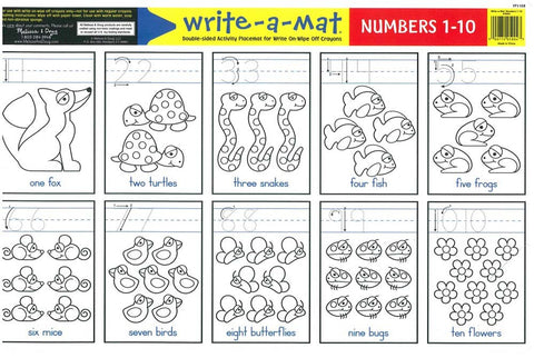 Write-A-Mat Numbers 1-10