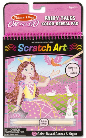 On the Go - Scratch Art Color Reveal Pad - Fairy Tales