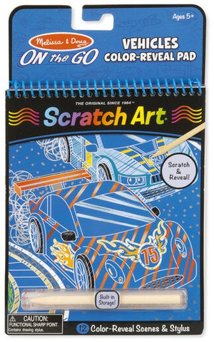 On the Go - Scratch Art Color Reveal Pad - Vehicles