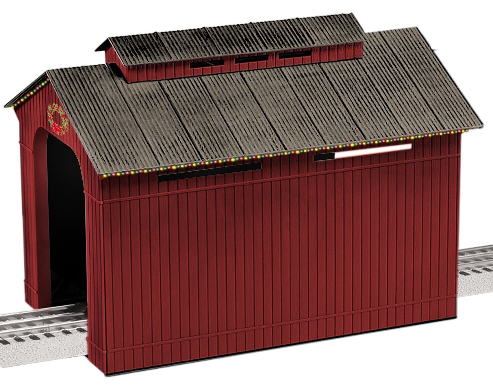 Lighted Christmas Half Covered