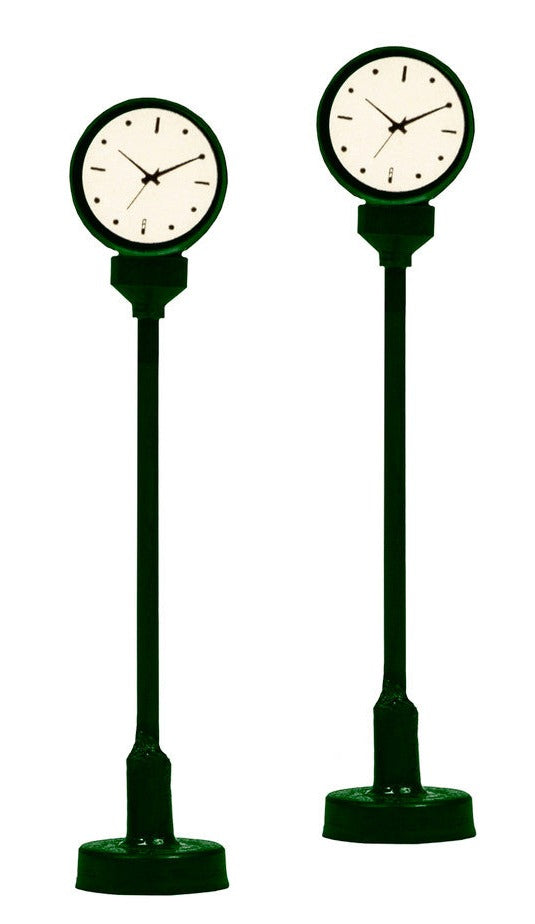 2 Lighted City clocks.