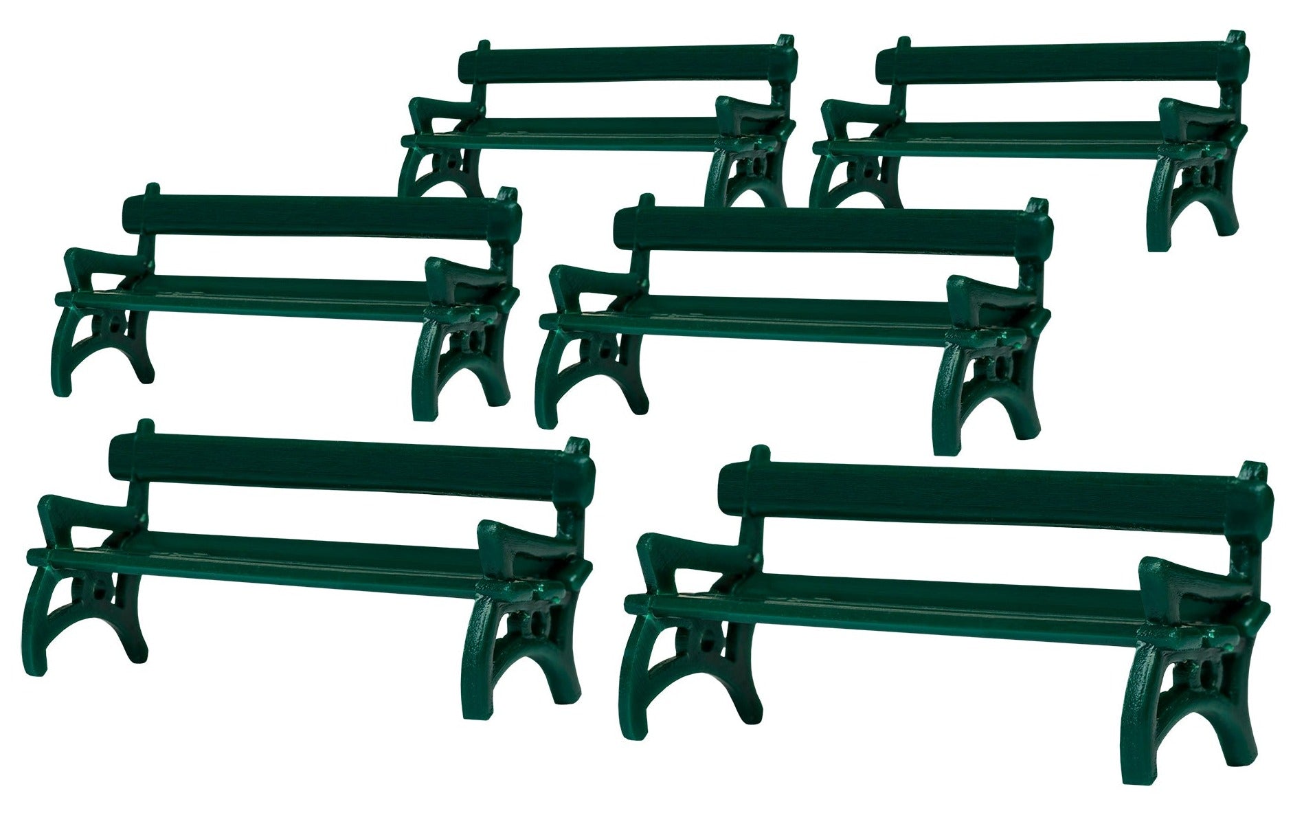 Woodland Scenics HO Scale Park Benches - Set Di 2 Panchine In Miniatura Dipinte A Mano, A1879 - 4