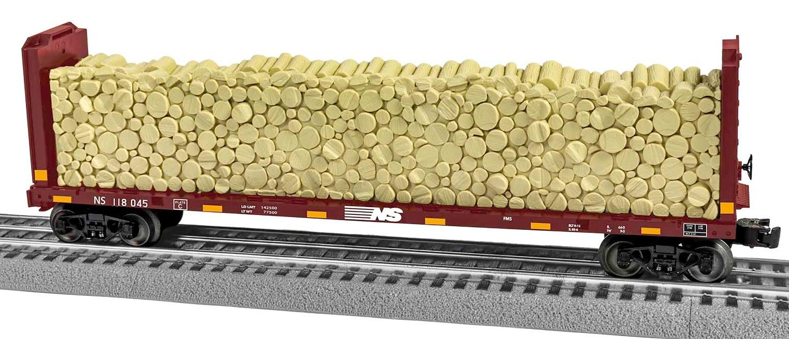 Lionel O gauge model of Norfolk Southern Flatcar