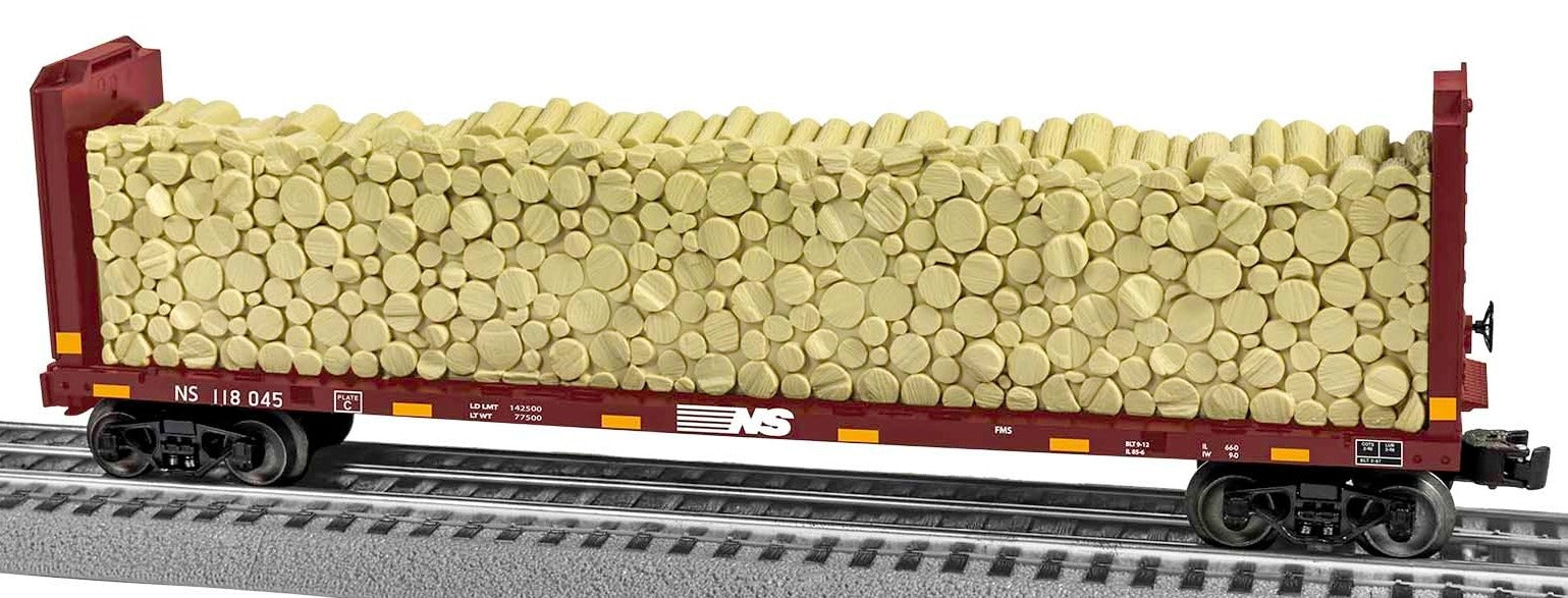 Norfolk Southern  Bulkhead Flatcar with load.