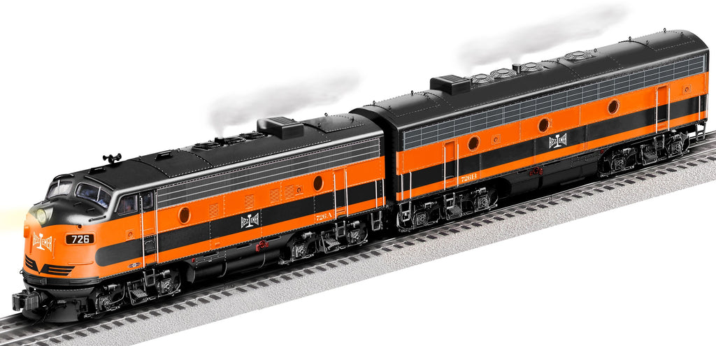 Model of Bessember & Lake Erie F7A and F7B engine set