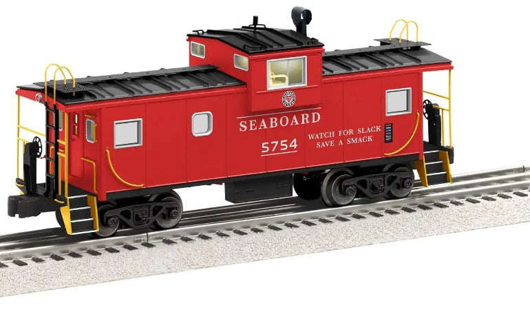 Lionel model of red Seaboard Cupolacam caboose.