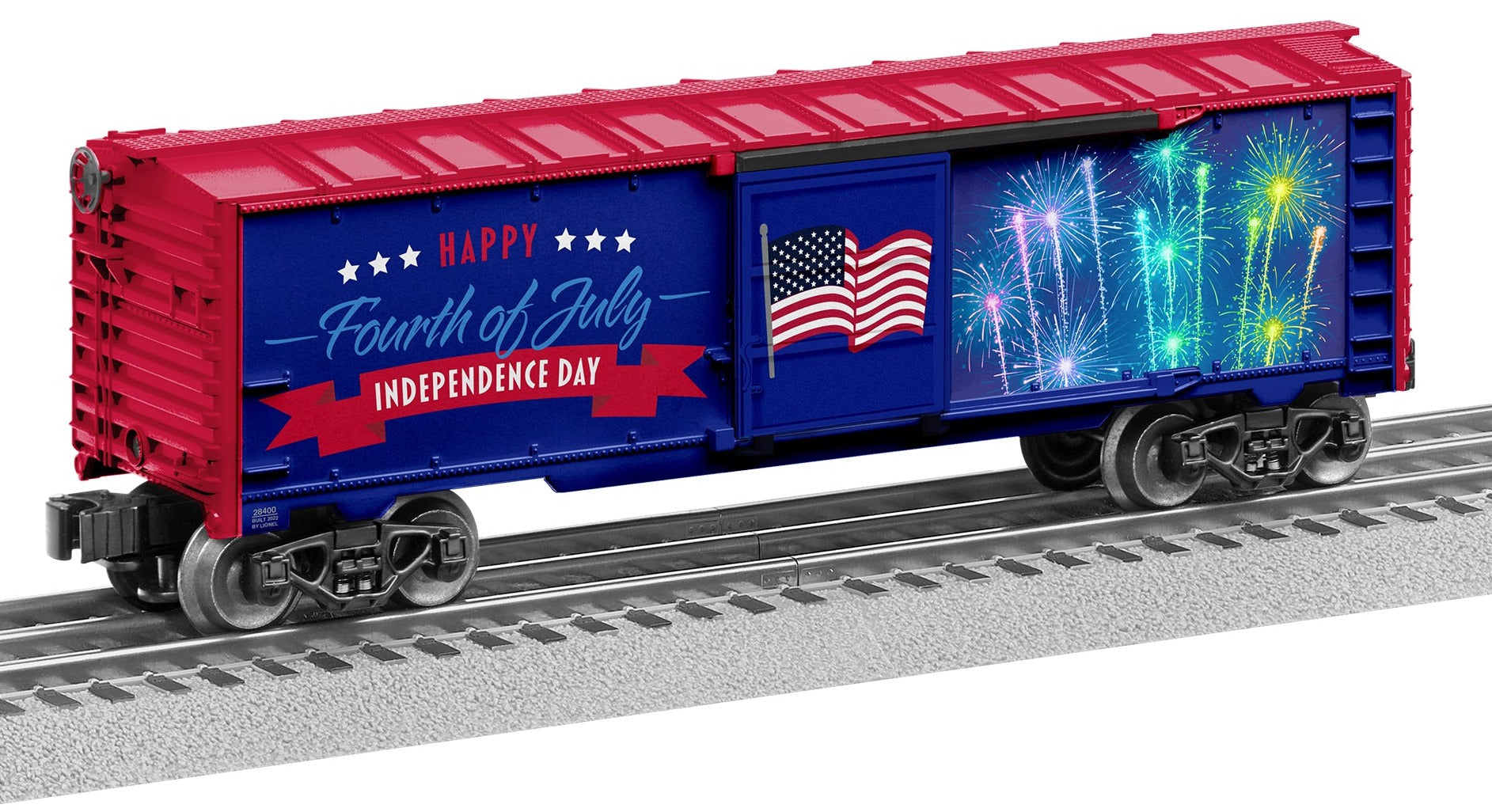 Fourth of July Illuminated Car