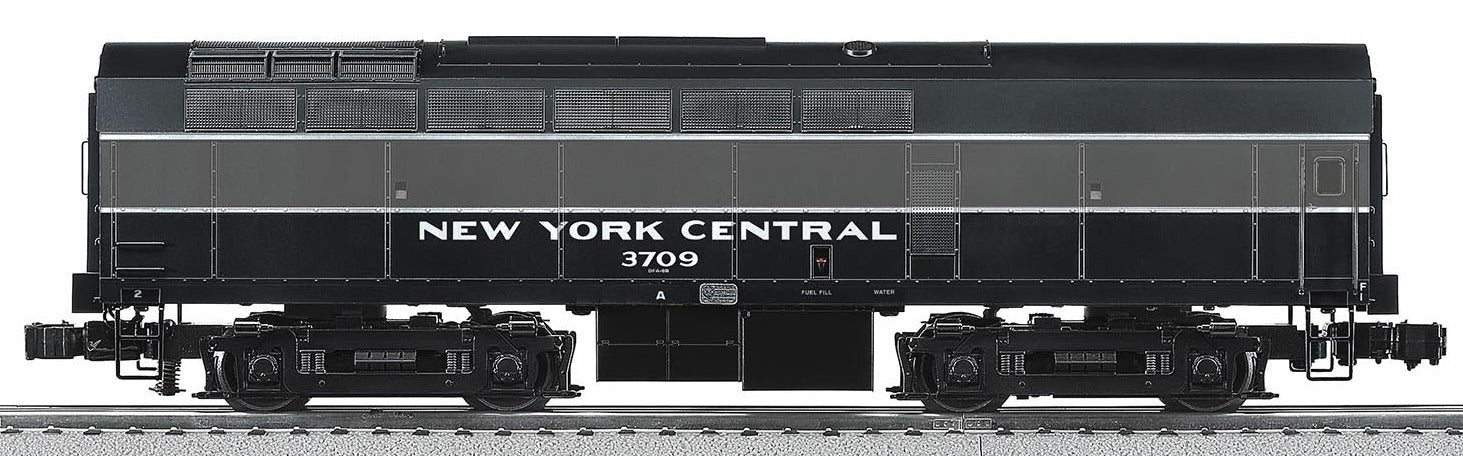 A black and gray New York Central RF-16 Sharknose B-Unit.
