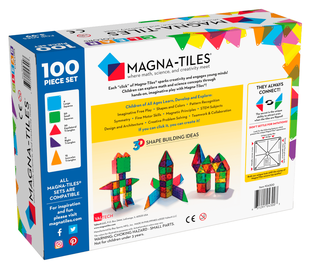 Magna-Tiles Clear Colors 100pc