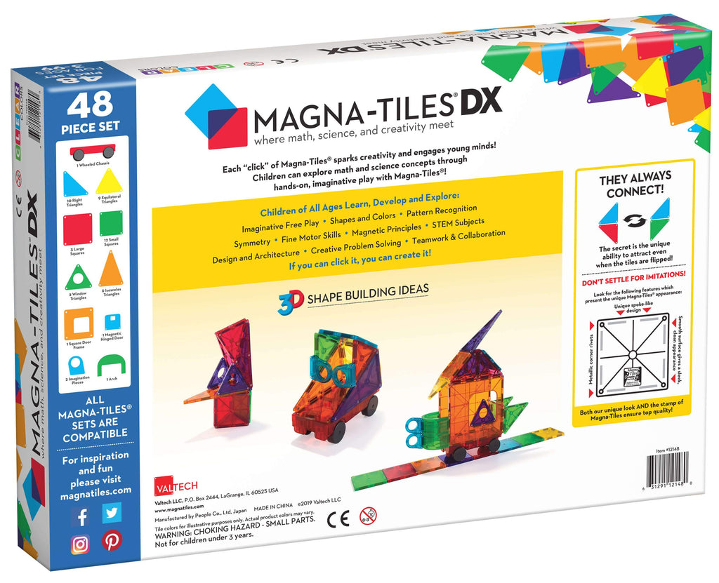 Magna-Tiles Clear Colors 48pc