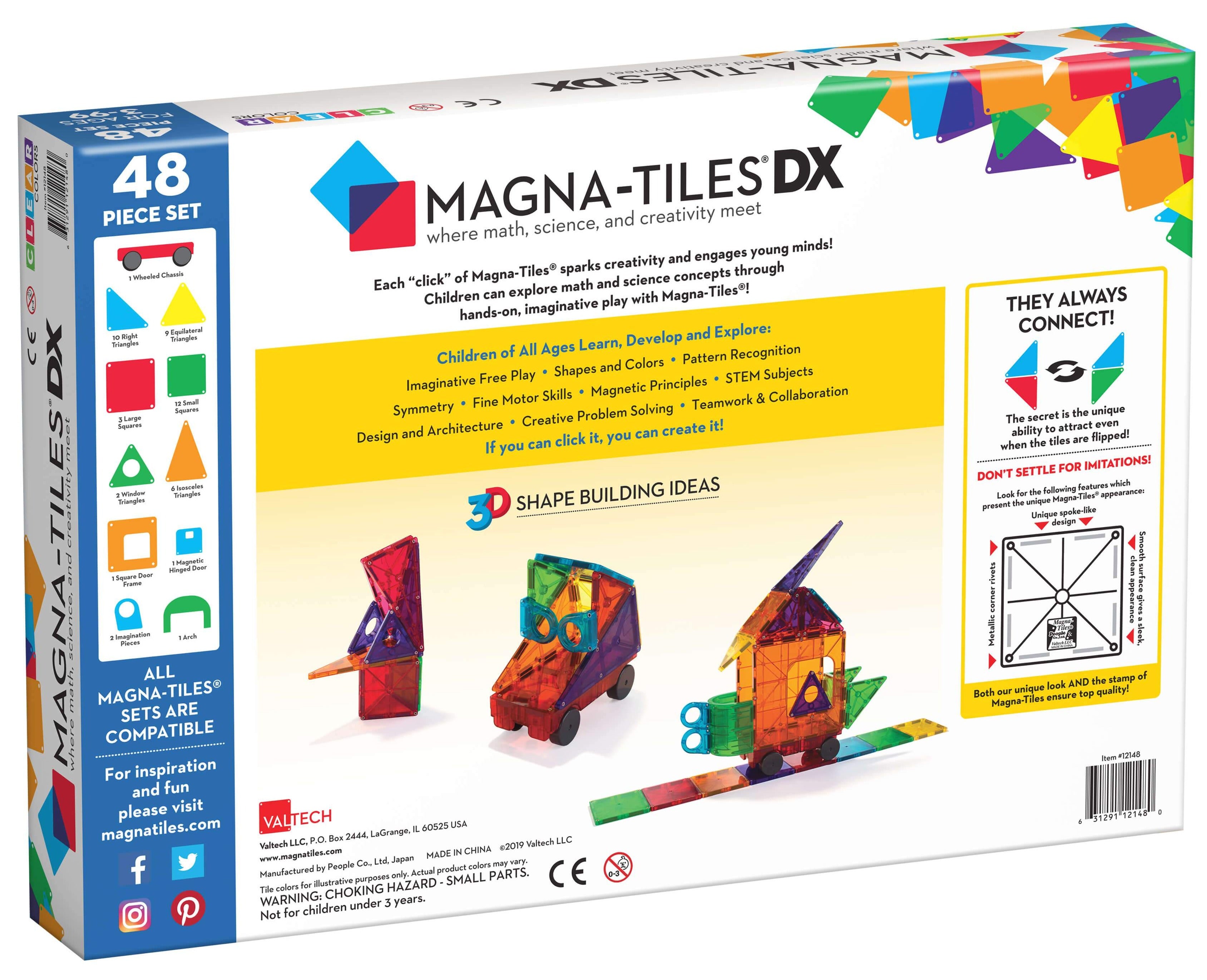 Magna-Tiles Clear Colors 48pc