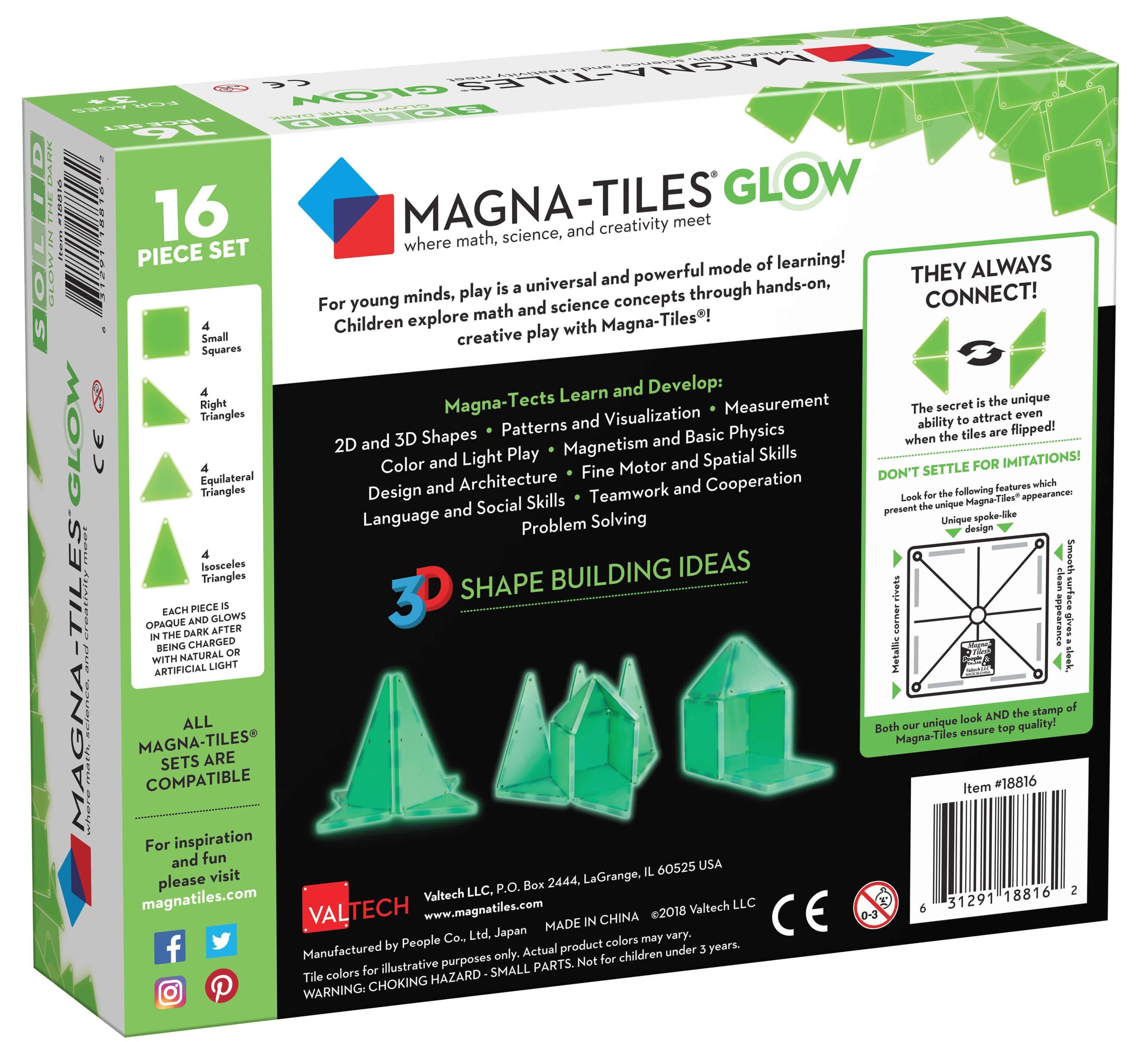 Magna-Tiles Glow 16pc