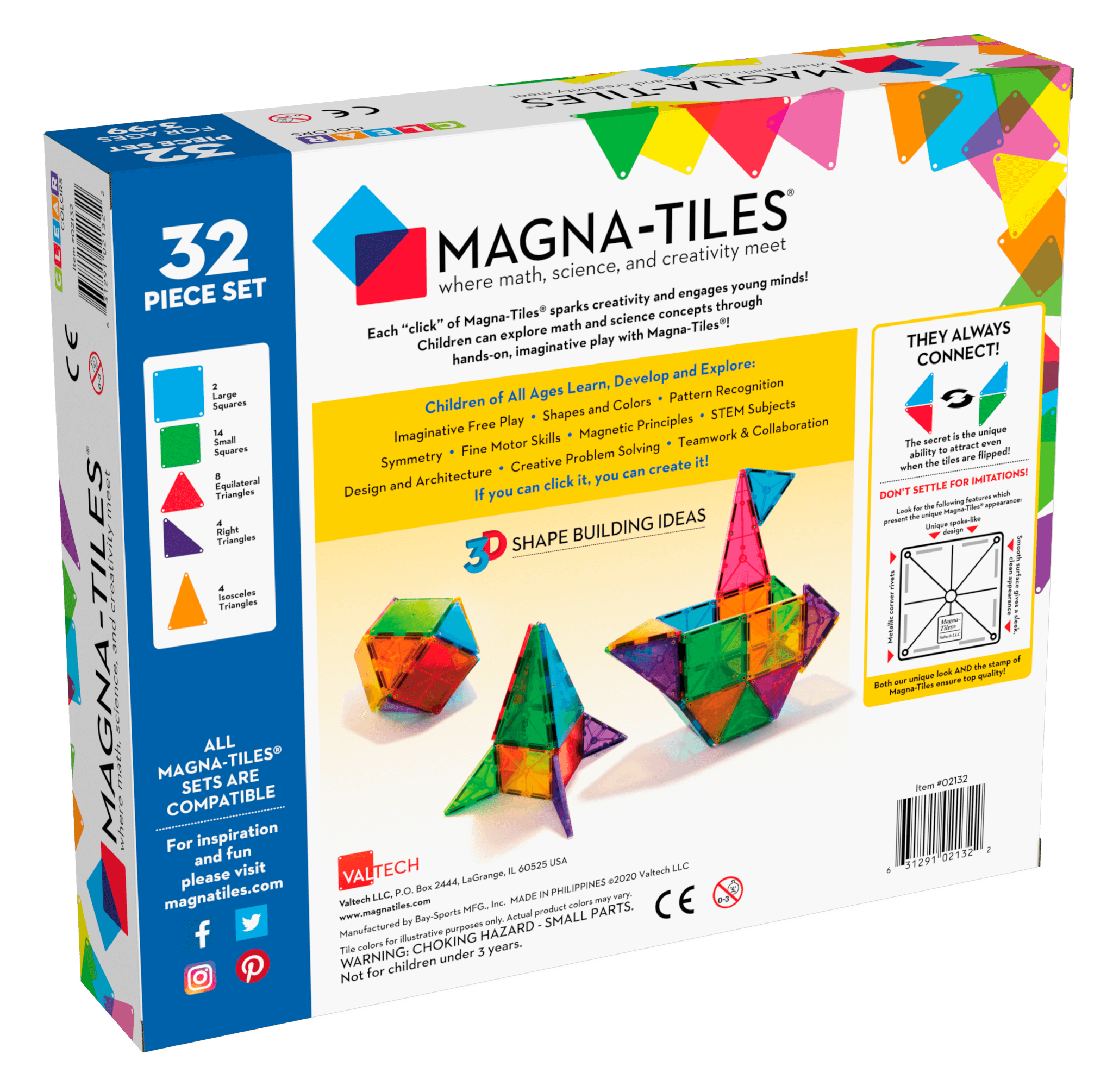 Magna-Tiles Clear Colors 32pc