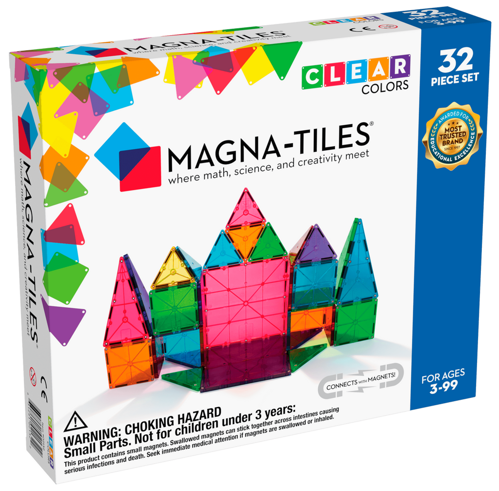 Magna-Tiles Clear Colors 32pc