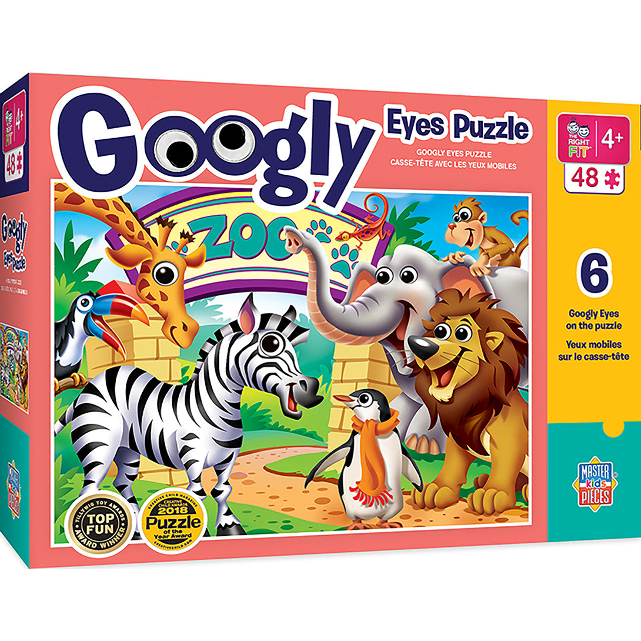 48pc Zoo Animals Googly Eyes