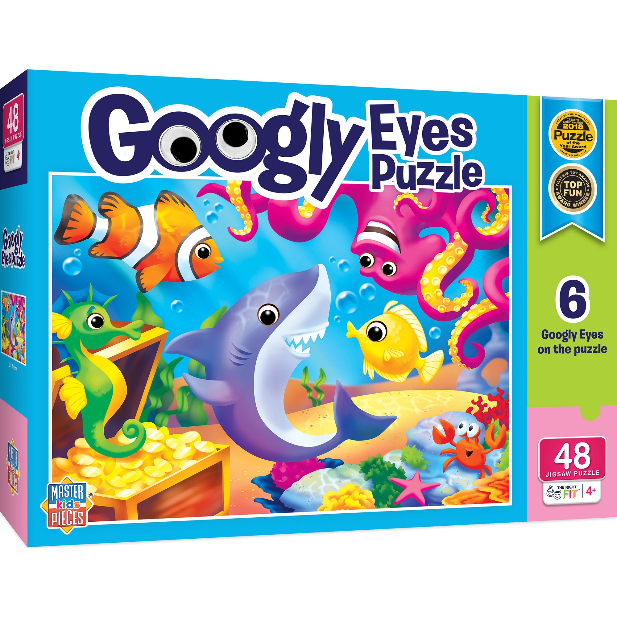 48pc Lil Shark Googly Eyes Puz