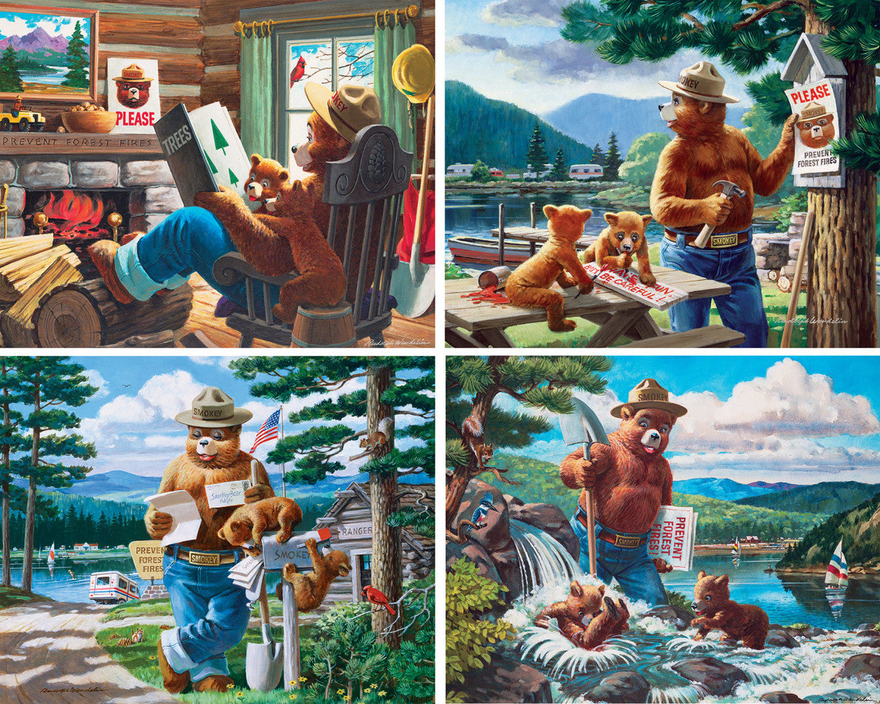 100pc 4pk Smokey Bear Puzzles