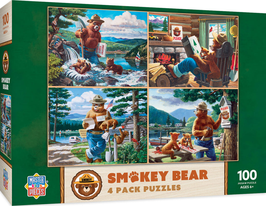 100pc 4pk Smokey Bear Puzzles