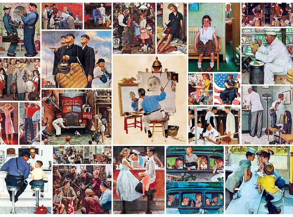 1000pc Rockwell Collage Puzzle