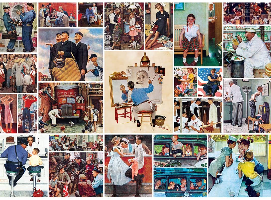 1000pc Rockwell Collage Puzzle