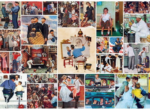 Saturday Evening Post - Rockwell Collage 1000pc Puzzle