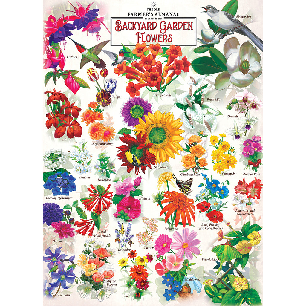 1000pc Garden Florals Linen Pu