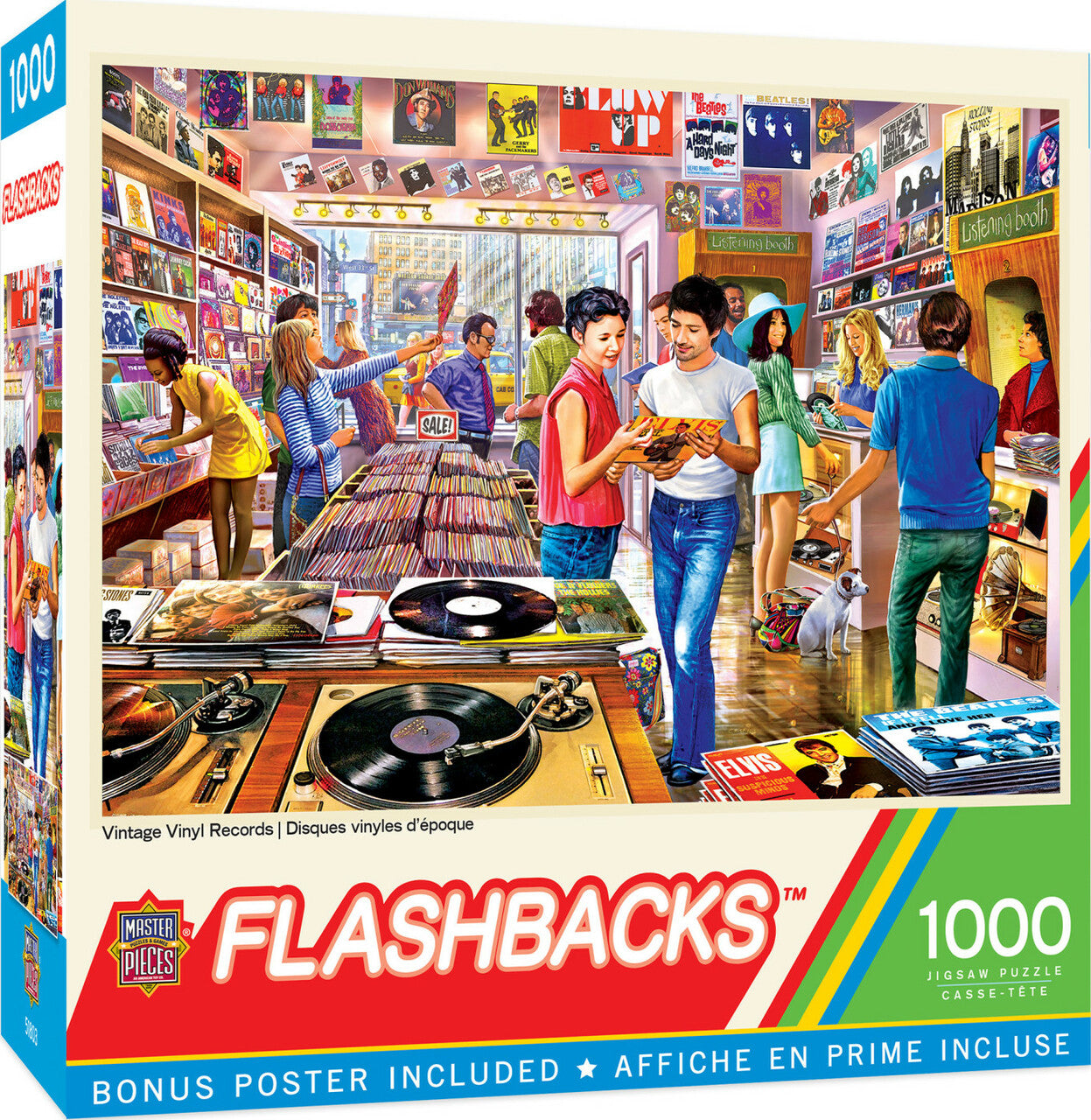 1000pc Vintage Vinyl Records