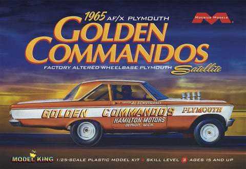 1/25 1965 AF/X Plymouth Satellite "Golden Commandos" Altered Wheelbase Drag Race Car MOE1237