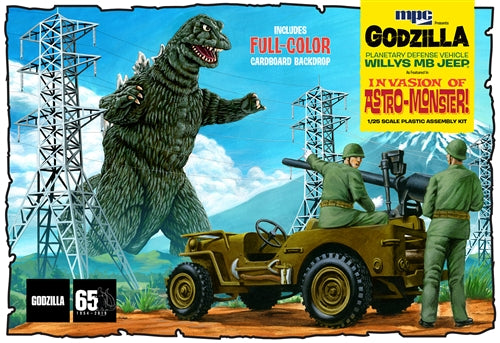 1/25 Godzilla Willys MB Army Jeep (2 'n 1)