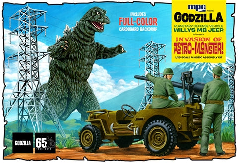 1/25 Godzilla Willys MB Army Jeep (2 'n 1)