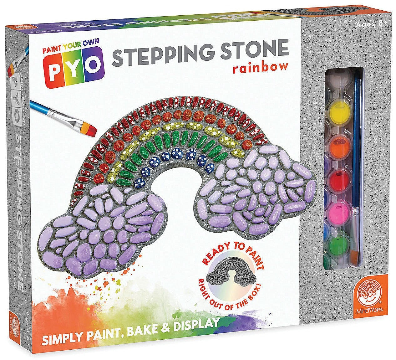 Paint Your Own Stepping Stone: Rainbow
