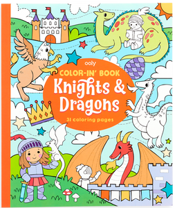 Color-In Book Knights & Dragon