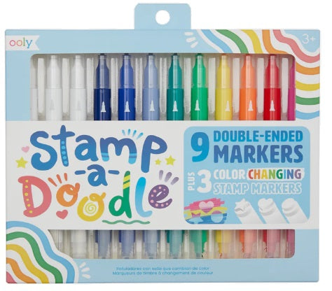 Stamp-a-Doodle Double-Ended Markers Set of 12