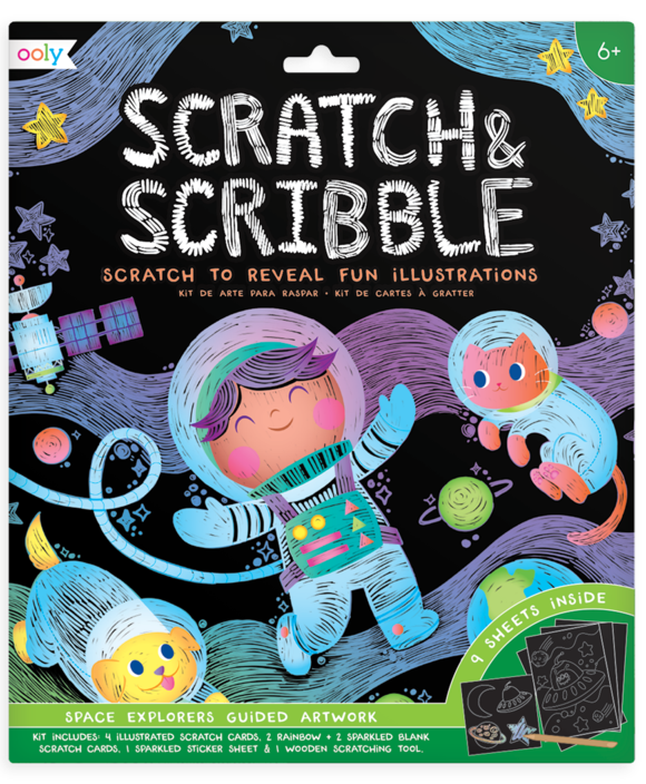 Scratch & Scribble Space Explore Art Kit