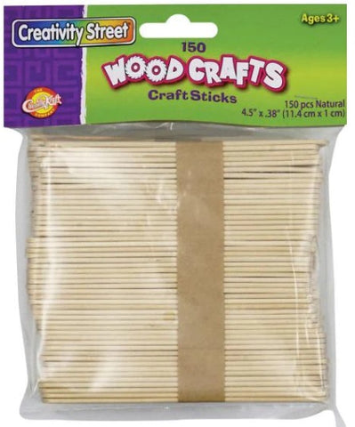 Craft Stick Natural 4.5" Pack of 150