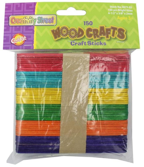 Craft Sticks 4.5" Bright Hues