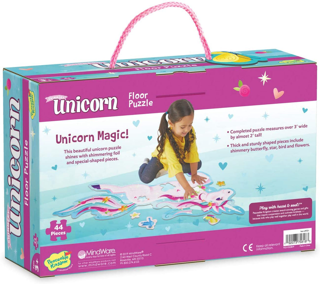Shimmery Unicorn Floor Puzzle