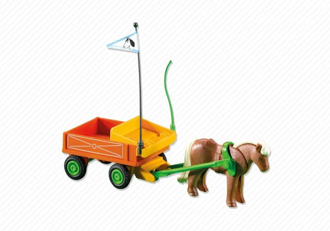 Playmobil Children's wagon pulled by a pony