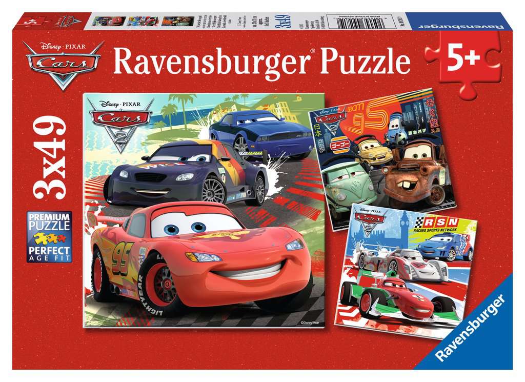 49pc 3pack Puzzles Cars