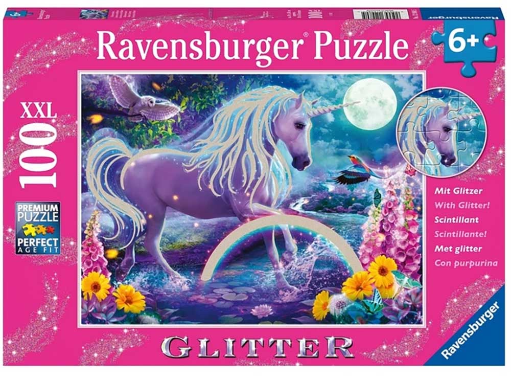100pc Glitter Unicorn Puzzle