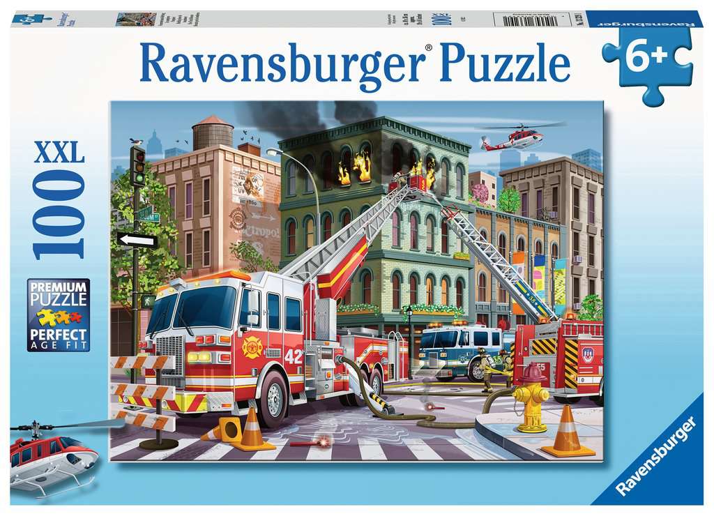 100pc Fire Truck Rescue Puzzle